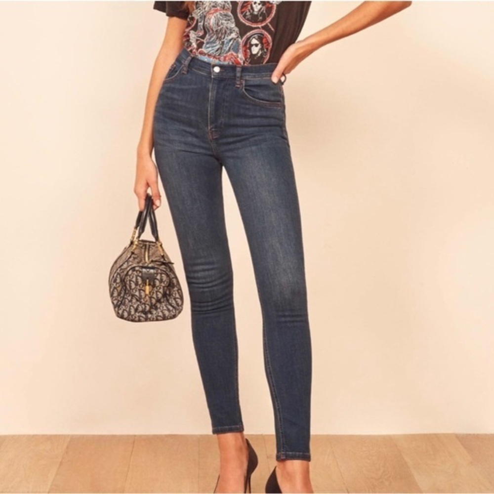 Reformation Jeans | Harper High Rise Skinny Jeans Neris Wash 25